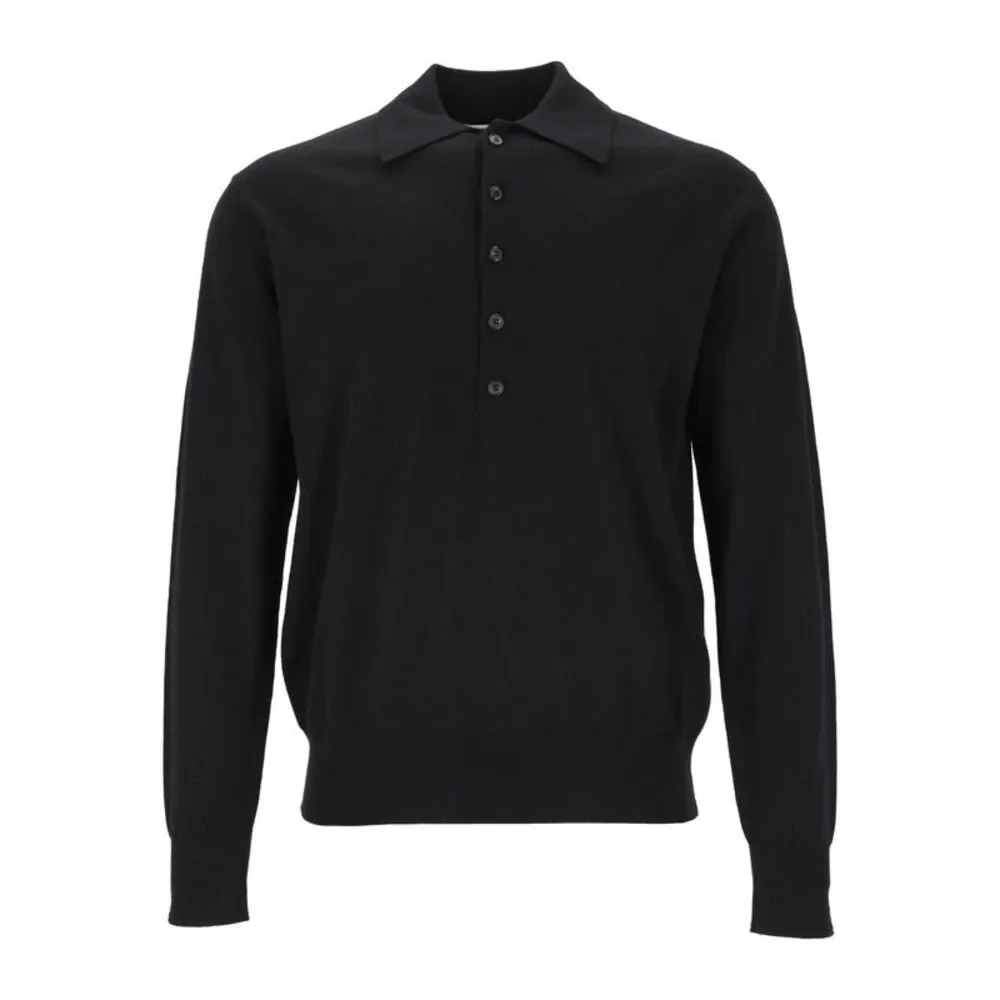 Dries Van Noten Men Muano Wool Polo Shirt